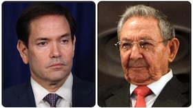 Marco Rubio y Raul Castro