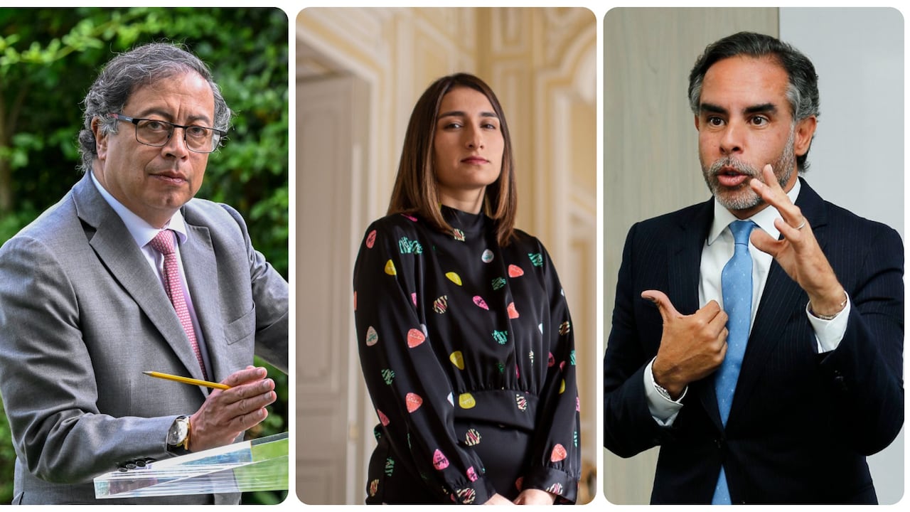 El presidente Gustavo Petro, Laura Sarabia y Armando Benedetti.