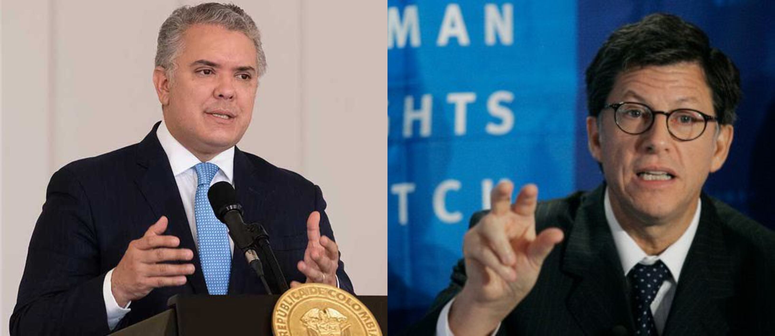 Iván Duque presidente de Colombia y José Miguel Vivanco