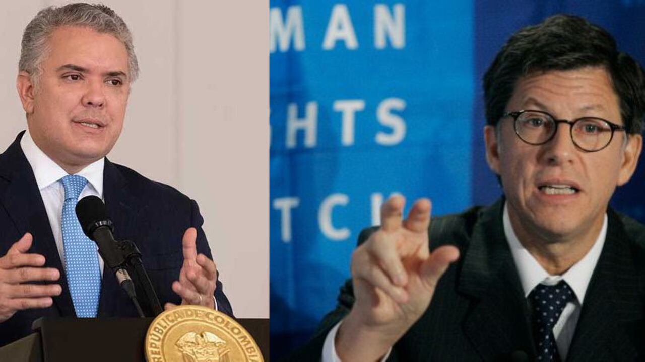 Iván Duque presidente de Colombia y José Miguel Vivanco