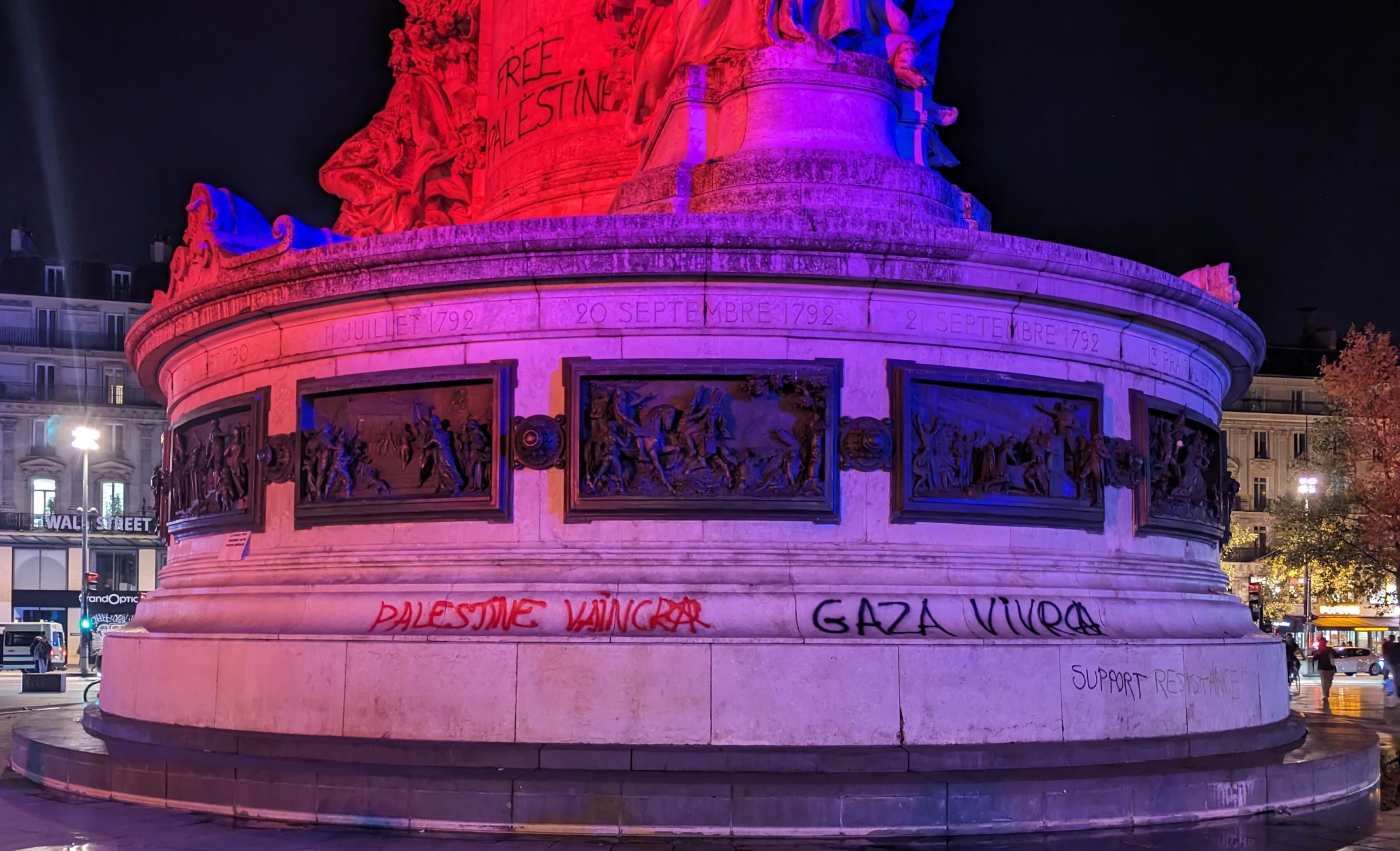 Varias ciudades registraron concentraciones de apoyo a los palestinos desde el miércoles por la noche.