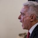 Bogotá. Abril 18 de 2024. El expresidente Álvaro Uribe Vélez y el Centro Democrático ofrecerán una declaración a la prensa tras reunión con la Comisión Interamericana de Derechos Humanos (CIDH). (Colprensa - Mariano Vimos)