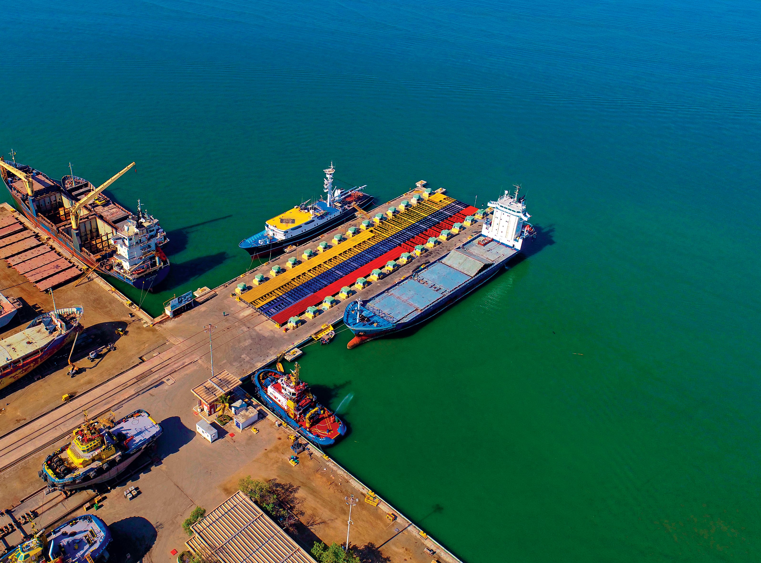 Sincroelevador ubicado en la planta Mamonal de Cotecmar. Tiene una capacidad de levanta de hasta 3.600 toneladas.