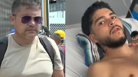 René Arboleda y su hijo Samuel, quien sobrevivió al terremoto en Pereira.