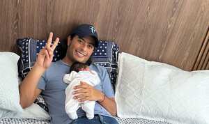 Hijo del presidente Gustavo Petro, Nicolás Petro Burgos, con su hijo Luka Samuel Petro Ojeda.