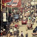 Calles de Wuhan, China.