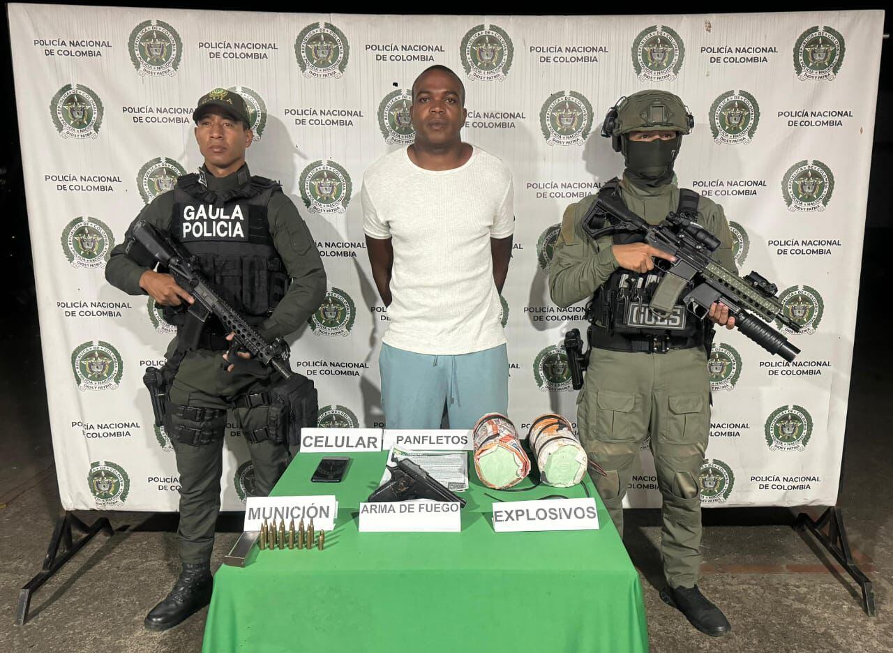 Las autoridades capturaron en Santander de Quilichao a alias Reclu.