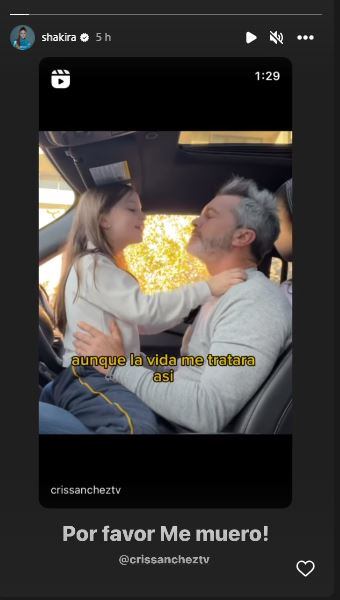 Shakira compartió el video en las historias