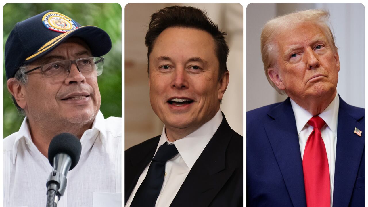 Gustavo Petro, Elon Musk y Donald Trump.