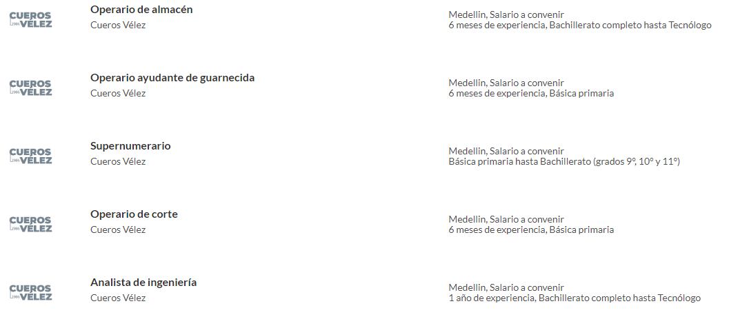 Vélez está ofreciendo empleos. A través del portal de empleos de Semana conozca esta y otras ofertas, ingresando en: https://www.semana.com/empleos/