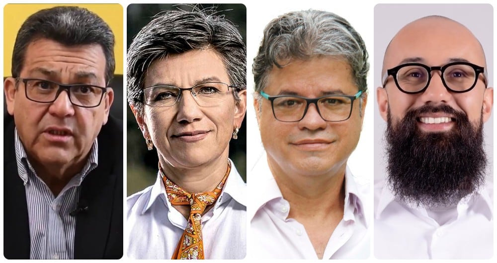 Jaime Dussán, Claudia López, Wilson Arias y Carlos Carrillo.