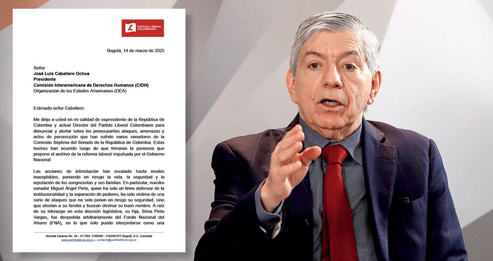La carta del director del Partido Liberal se radicó el 14 de marzo, con copia a la Organización de los Estados Americanos. (OEA) 