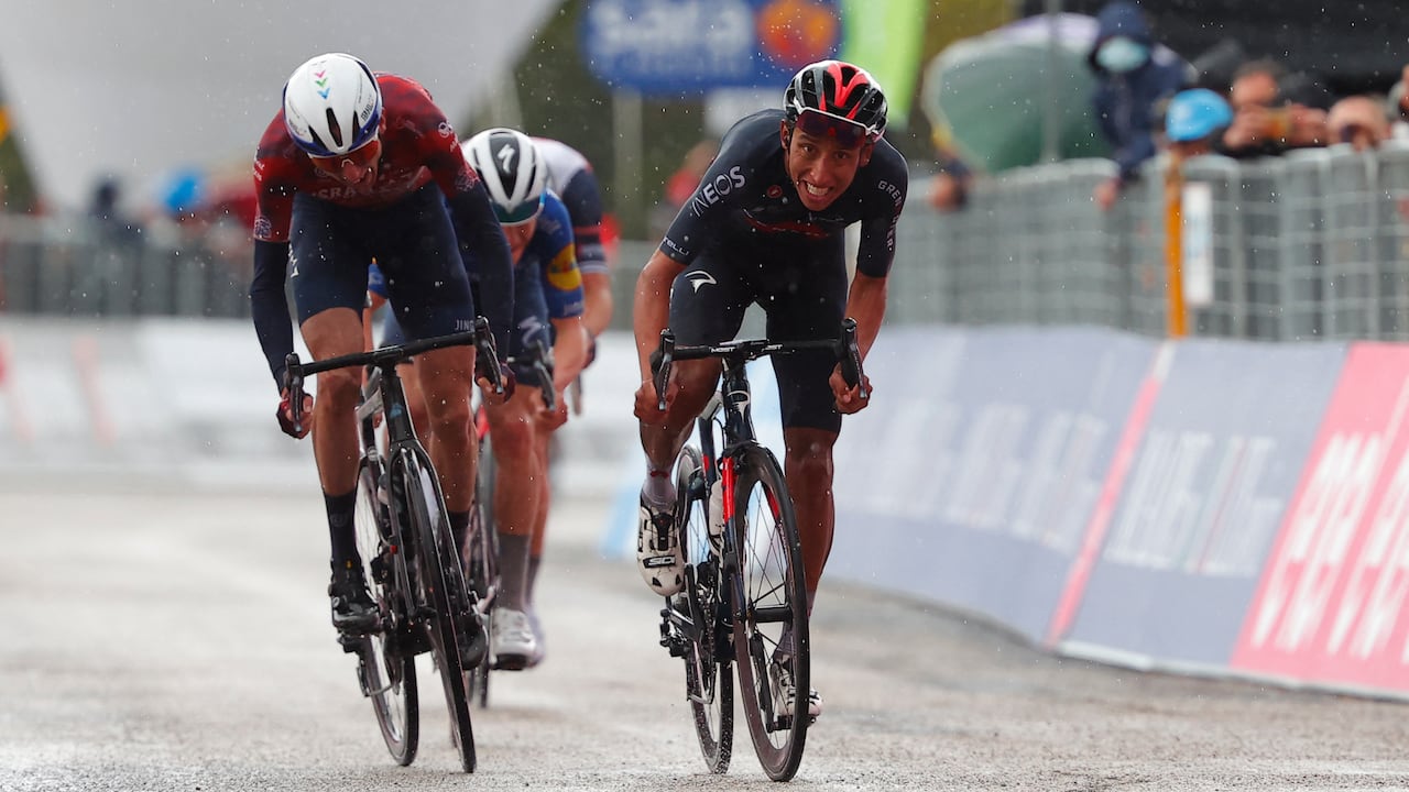 Egan Bernal en el Giro de Italia.