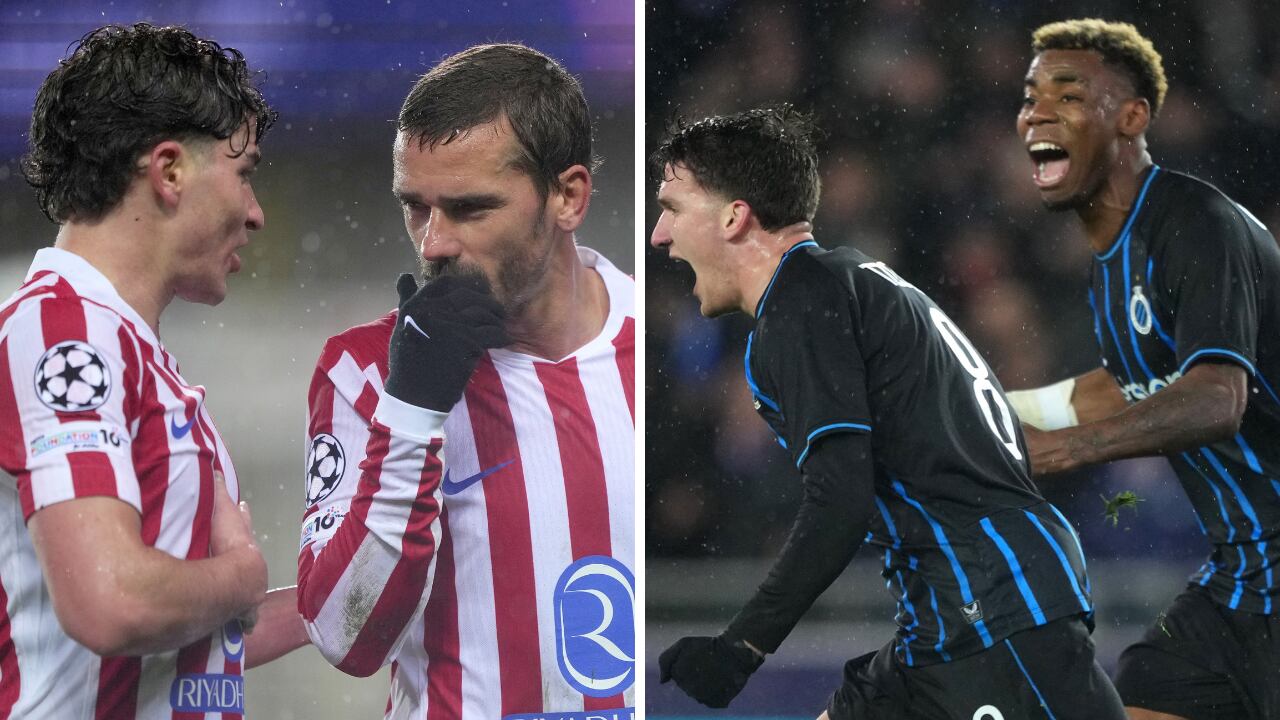 Partidazo entre Club Brujas y Atlético de Madrid por la ida de playoffs en Champions League.