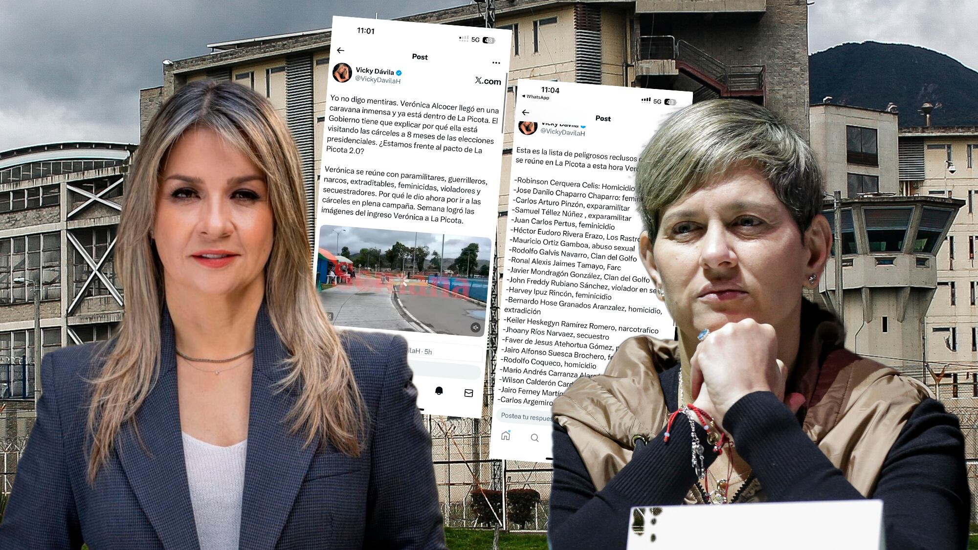 Vicky Davila, Veronica Alcocer visita cárceles