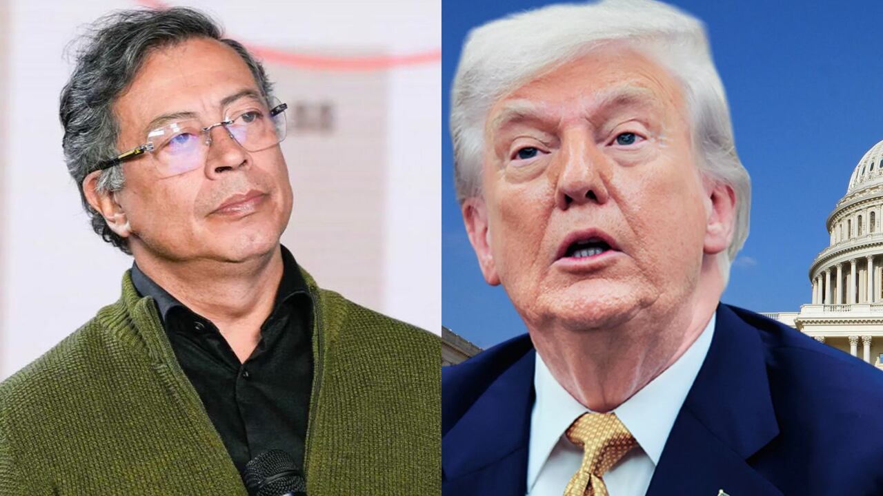 Gustavo Petro y Donald Trump.