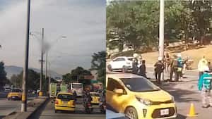 Hombre en Medellín se trepó en un poste de energía y casó preocupación en Medellín.