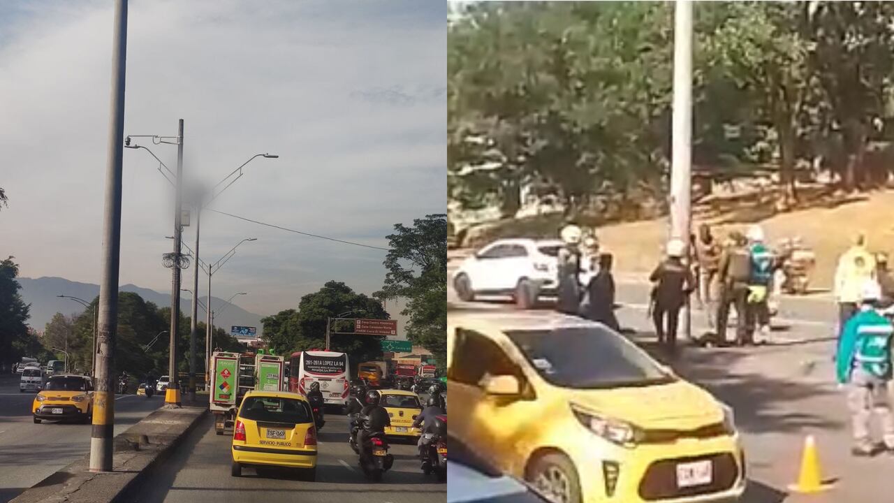 Hombre en Medellín se trepó en un poste de energía y casó preocupación en Medellín.