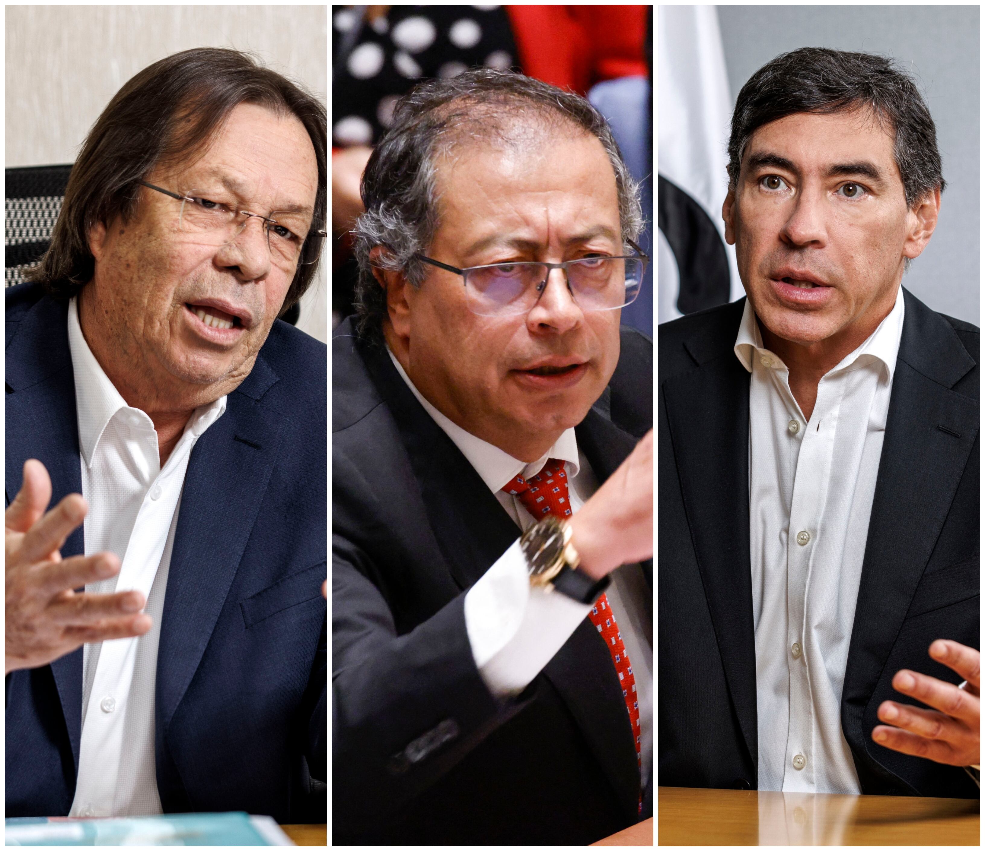 César Lorduy, Gustavo Petro y Álvaro Hernán Prada