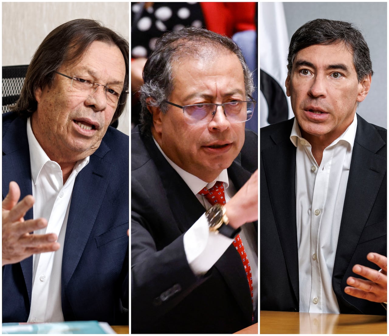 César Lorduy, Gustavo Petro y Álvaro Hernán Prada