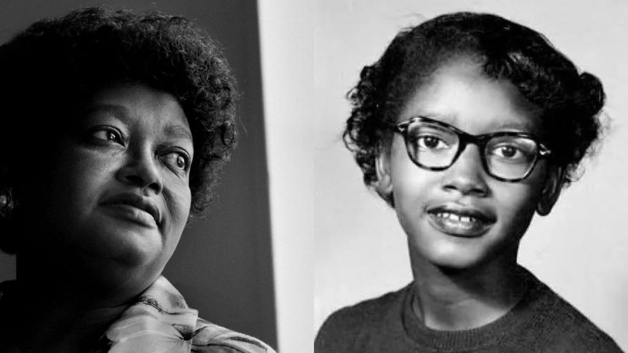Claudette Colvin en 1998 y 1955.