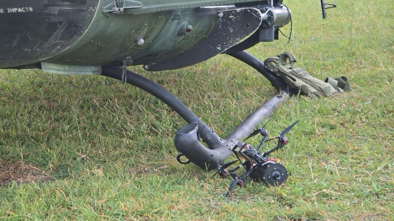 Ataque de dron a helicóptero en el Cauca.