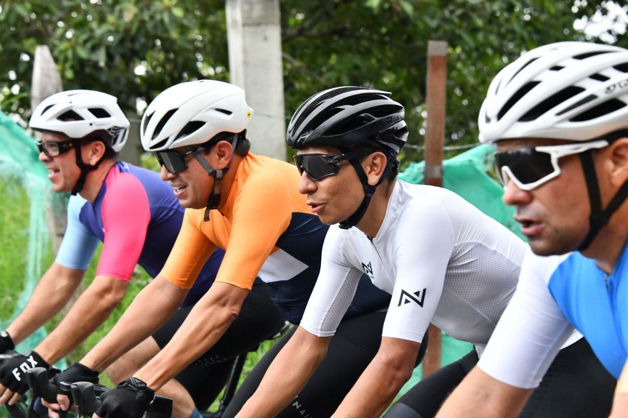 Nairo Quintana rodó este jueves en las carreteras de Santander