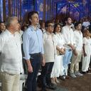Daniel Quintero, exalcalde de Medellín, en la posesión de German Casagua como alcalde de Neiva