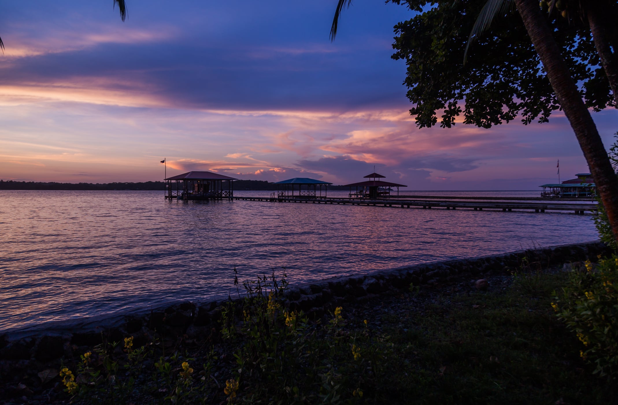 Atardecer en Bocas del Toro, Panamá.