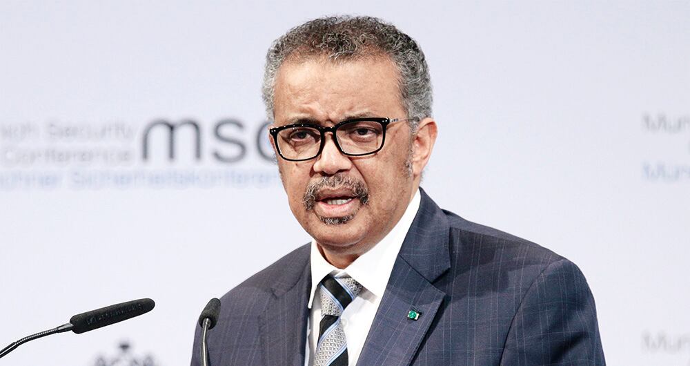 Tedros Adhanom, director general de la OMS. Foto: Getty