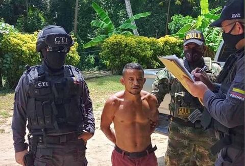 Roger Pérez Romero, alias Chuky, fue capturado en zona rural de Santa Marta.