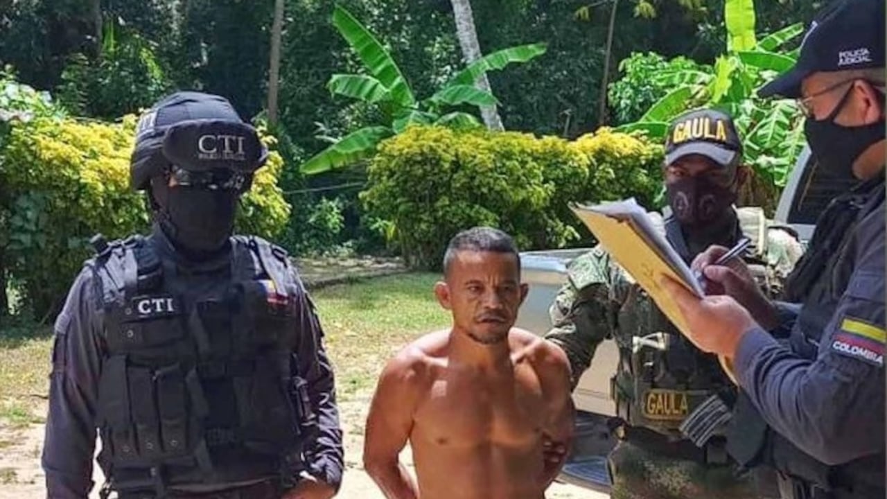 Roger Pérez Romero, alias Chuky, fue capturado en zona rural de Santa Marta.