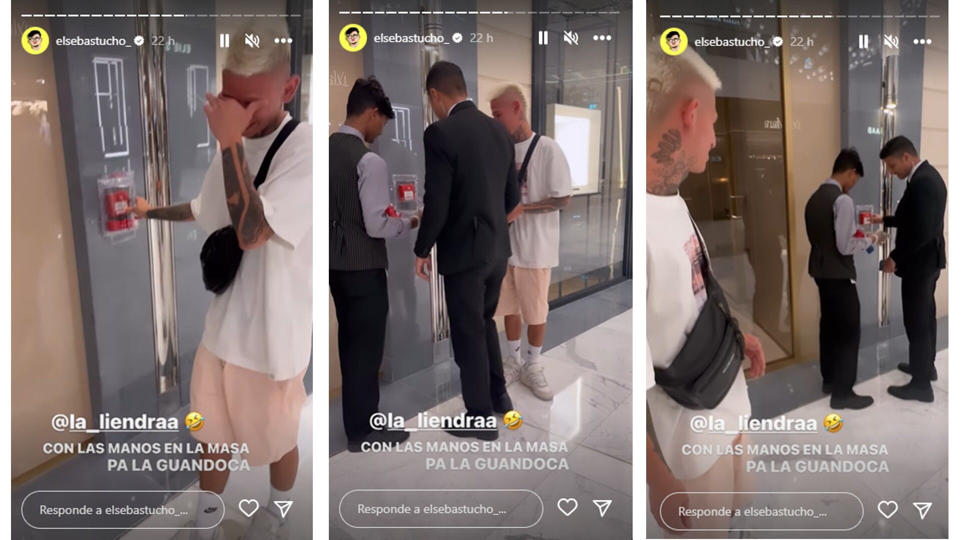 Historias de Instagram sobre 'La Liendra'.