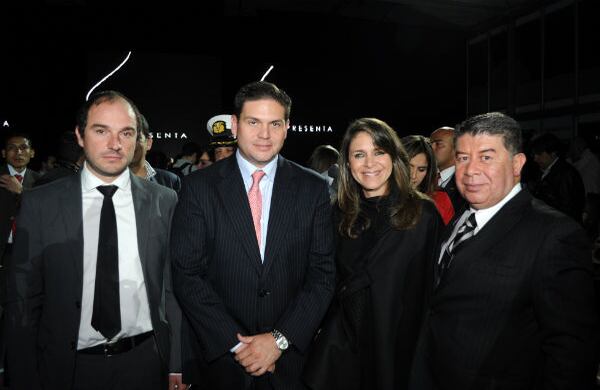Joshua Mitrotti, Juan Carlos Pinzón, Margarita Calle, Arturo Tejada. Lanzamiento circulo de la moda de Bogotá 2012
