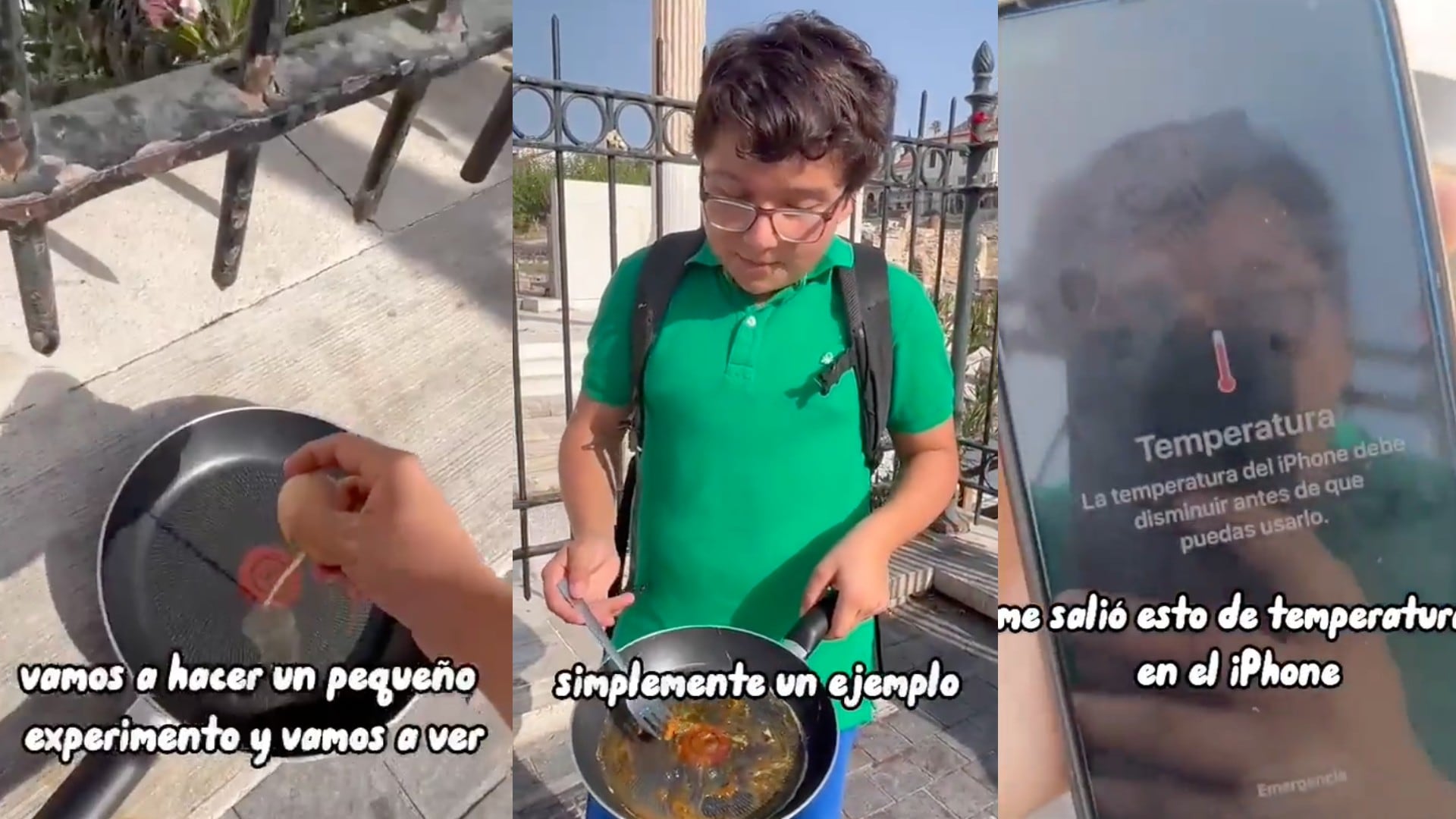 El joven colombiano Francisco Javier Vera realizó un experimento para dejar claro el impacto de la ola de calor en Europa.