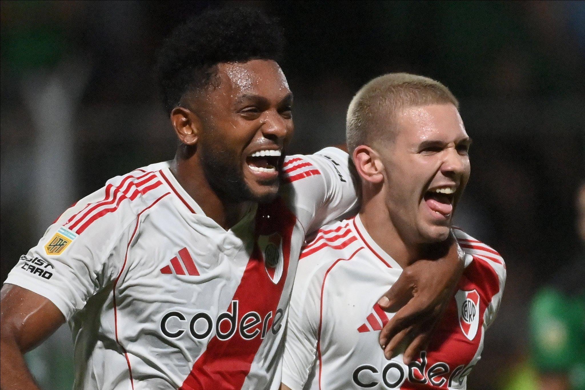 El colombiano Miguel Borja y el argentino Franco Mastantuono, fueron los goleadores de la noche.