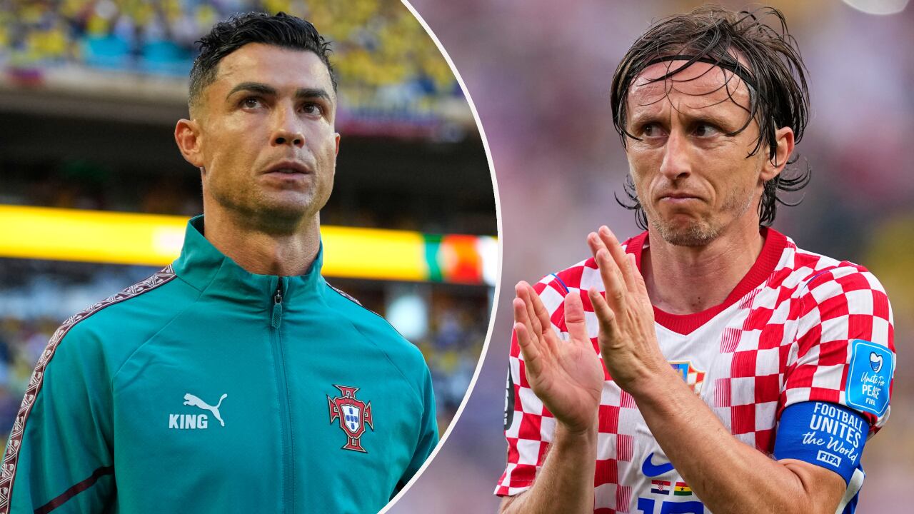 Cristiano Ronaldo y Luka Modric, capitanes en el duelo de Portugal vs. Crocia.