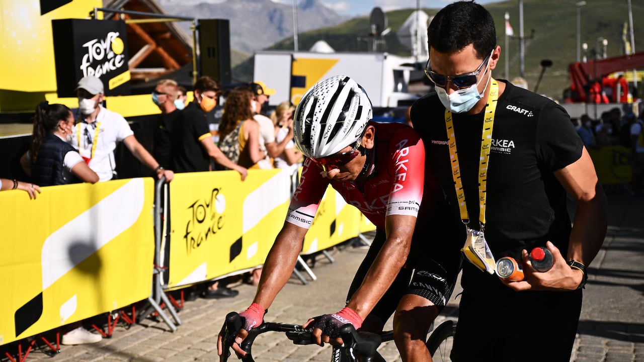 El colombiano tras la llegada de la etapa 12.