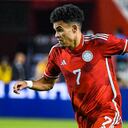 Luis Díaz, jugador de la Selección Colombia, en el partido amistoso contra México.