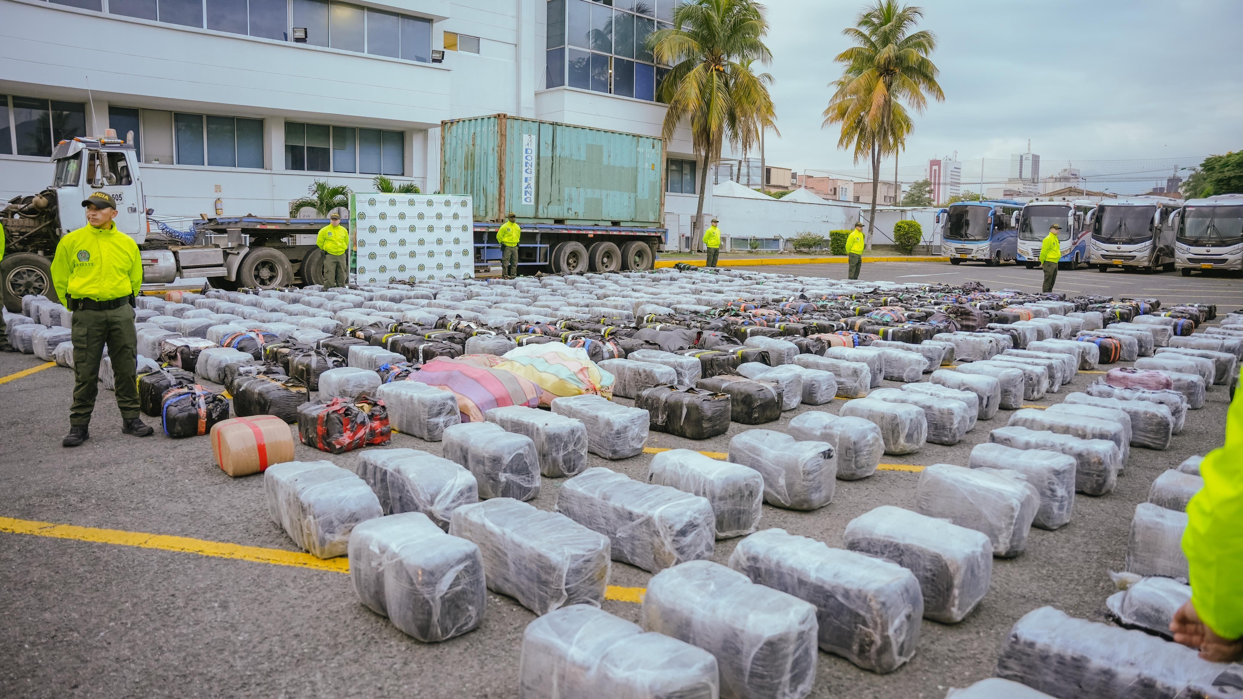 Incautación de cargamento de marihuana en Cali