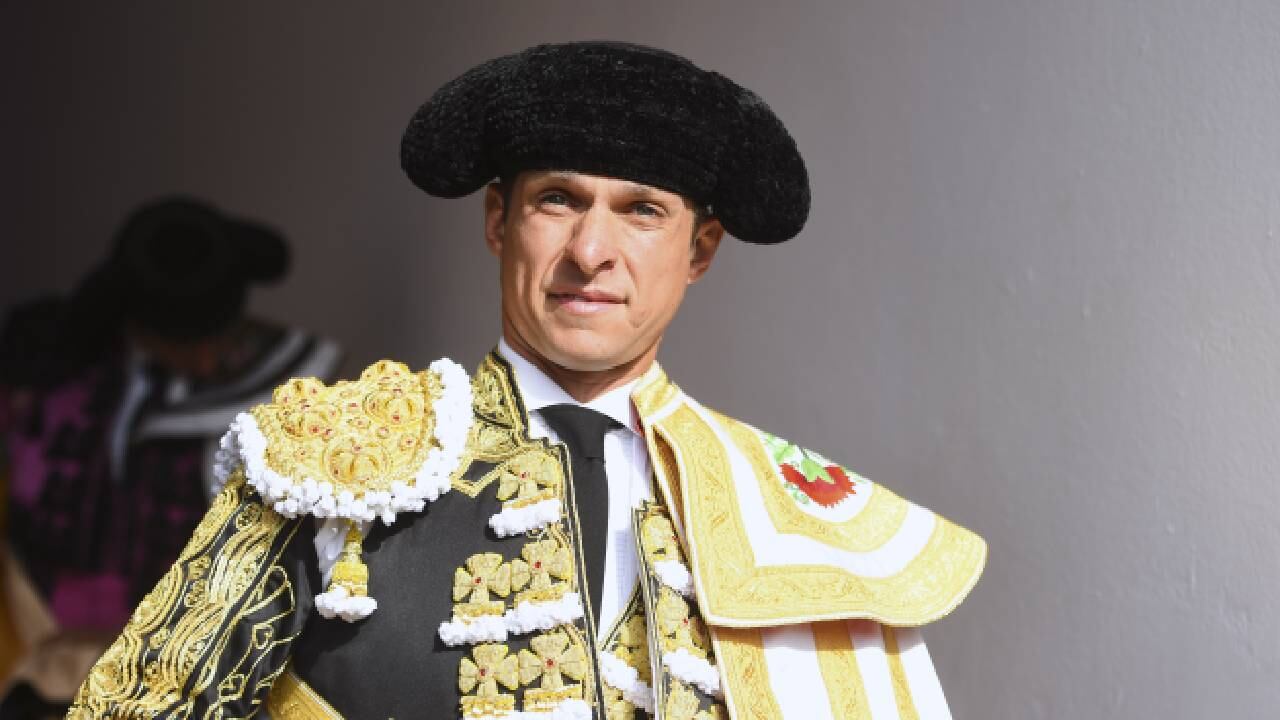 El torero español, Julián López, durante la Feria Santiago en una corrida el 25 de julio de 2019.
