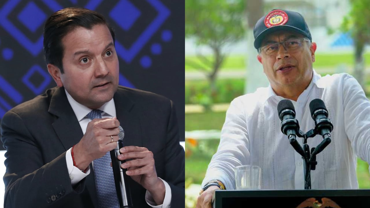 El exsenador David Luna y el presidente Gustavo Petro.