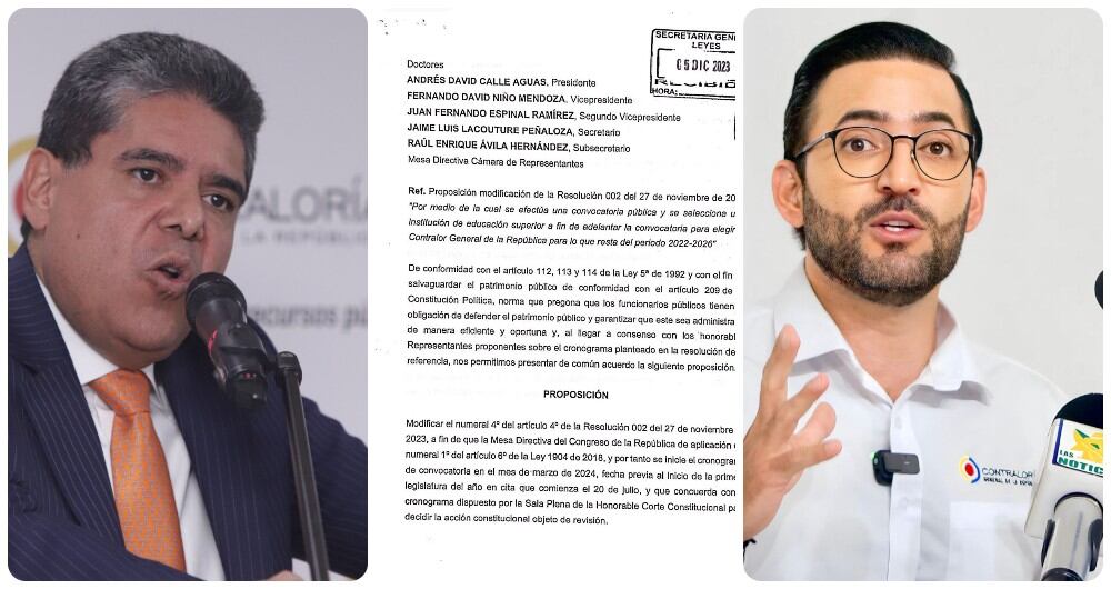 Carlos Hernán Rodríguez, Carlos Mario Zuluaga y el documento de proposición.