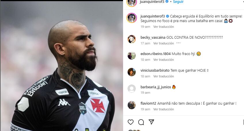 Juan Quintero Fletcher. Foto: Instagram juanquinterof3