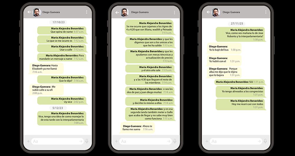 SEMANA tiene en su poder las conversaciones entre el exviceministro Diego Guevara y la asesora María Alejandra Benavides.