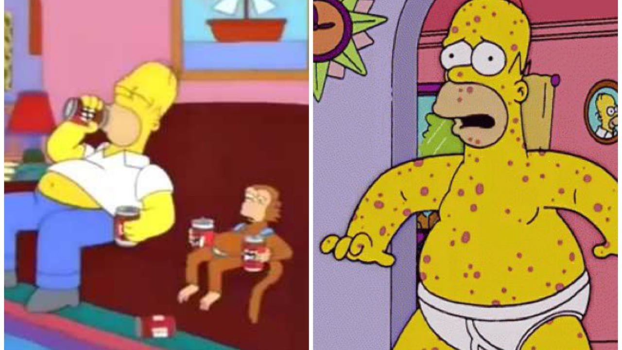 Las imágenes por las que asocian la viruela del mono con una supuesta predicción de 'Los Simpson' tienen siete años de diferencia entre sí.