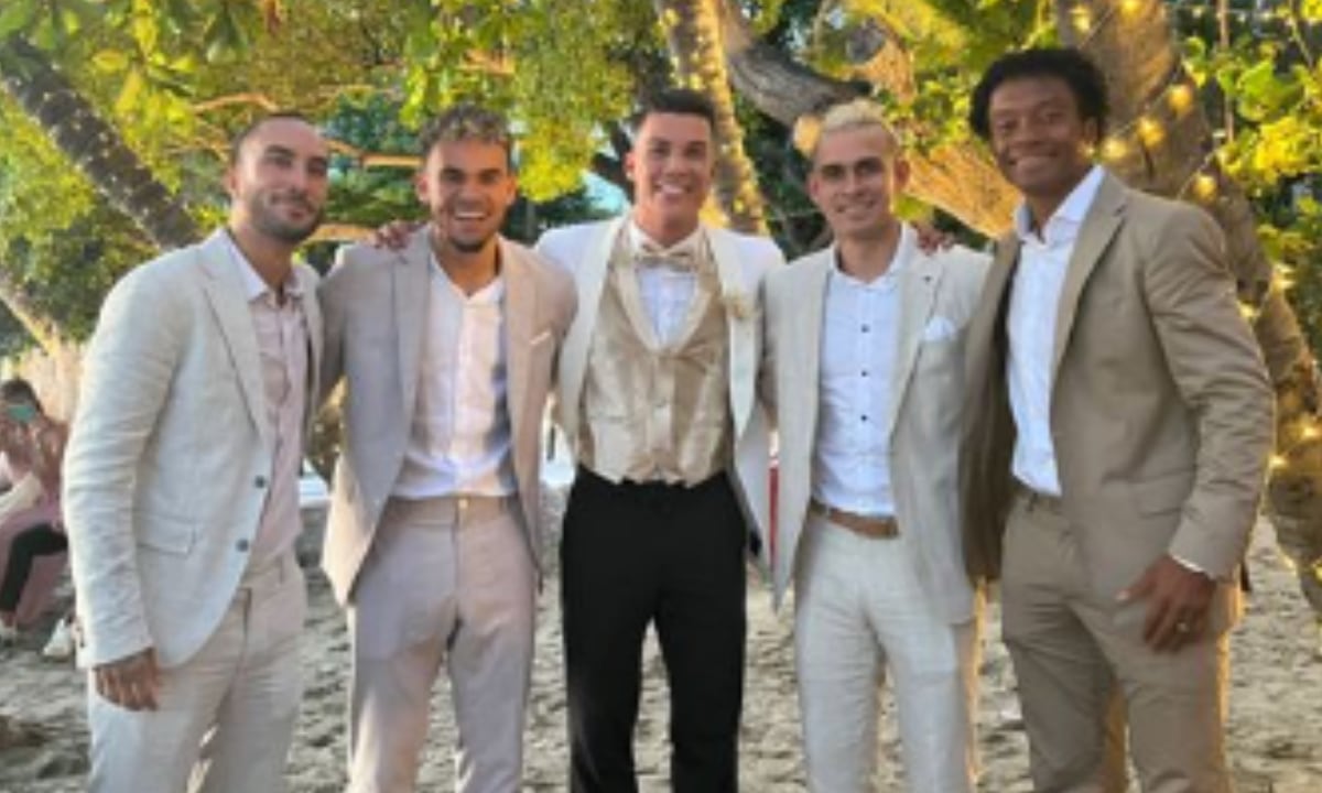 Matrimonio Matheus Uribe. Foto: Historia Instagram Juan Guillermo Cuadrado.