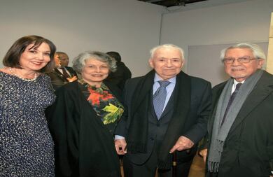 Soraya Montoya, Dalita Navarro, Belisario Betancur y Pedro Gómez Barrero.