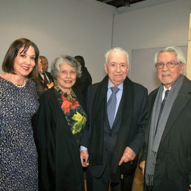 Soraya Montoya, Dalita Navarro, Belisario Betancur y Pedro Gómez Barrero.