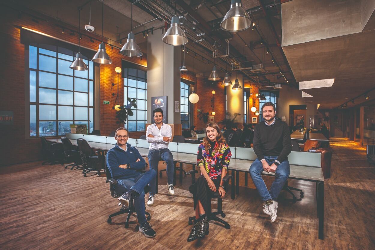 Santiago Covelli, CEO de Lulo Bank; Juan Sebastián Peredo, general counsel; Joaquín montenegro, chief technology officer, y Natalia Jiménez, chief product officer.